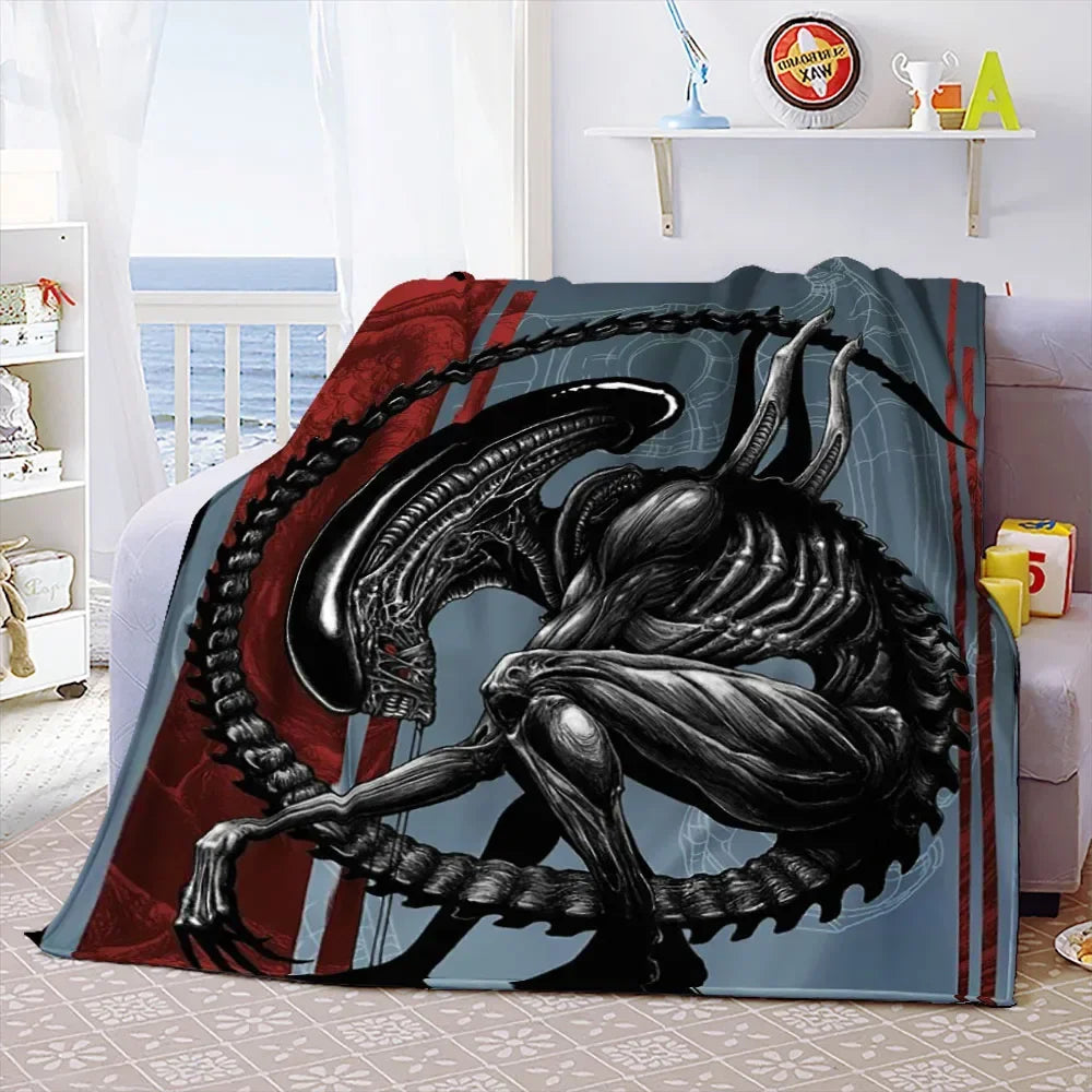 Aliens Movie Soft Throw Blanket Space Monster