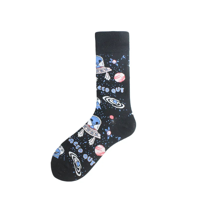 Painting Style Astronaut Men's Socks