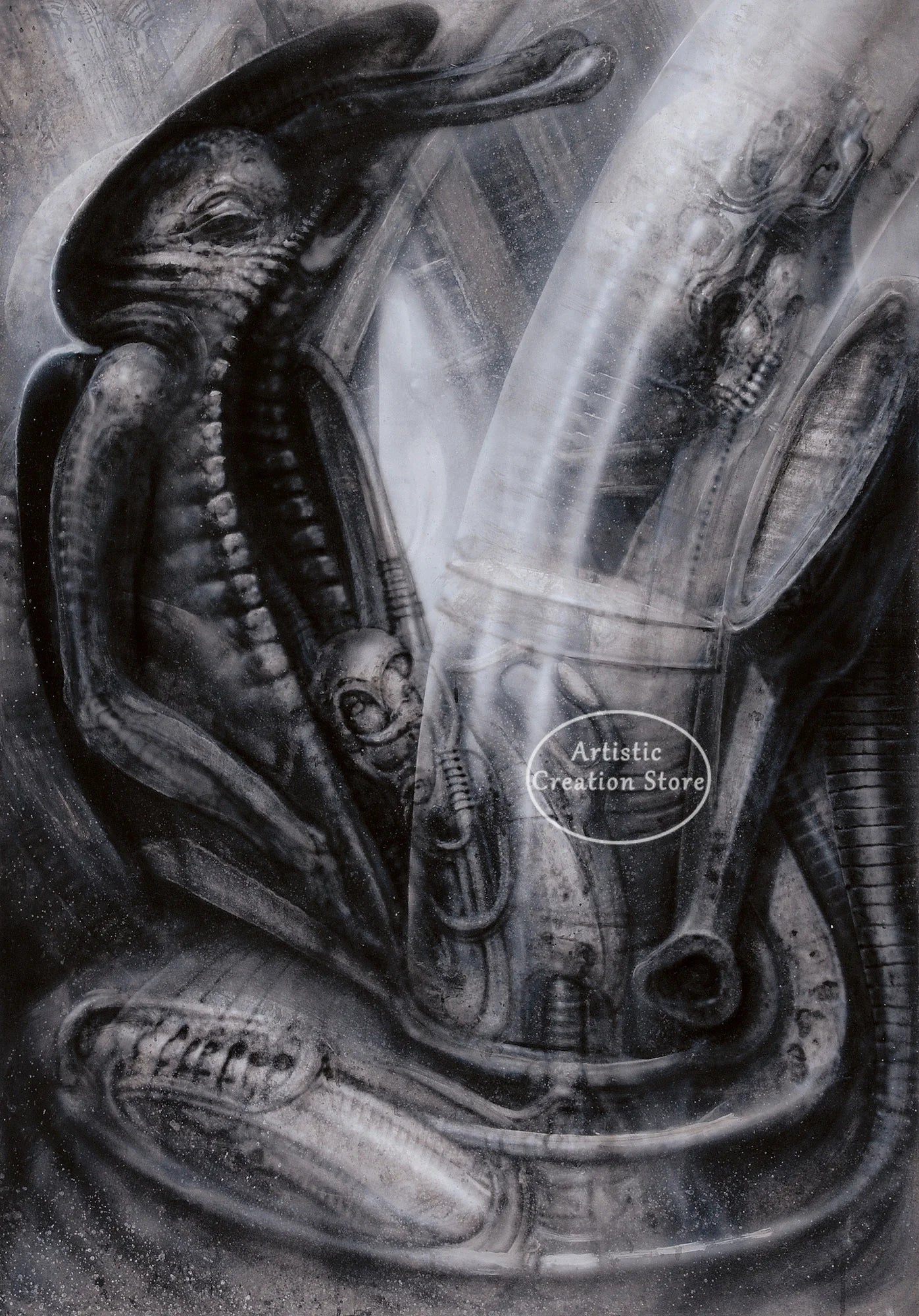 Hr Giger Li Ii Abstract Alien Retro Thriller Poster Wall