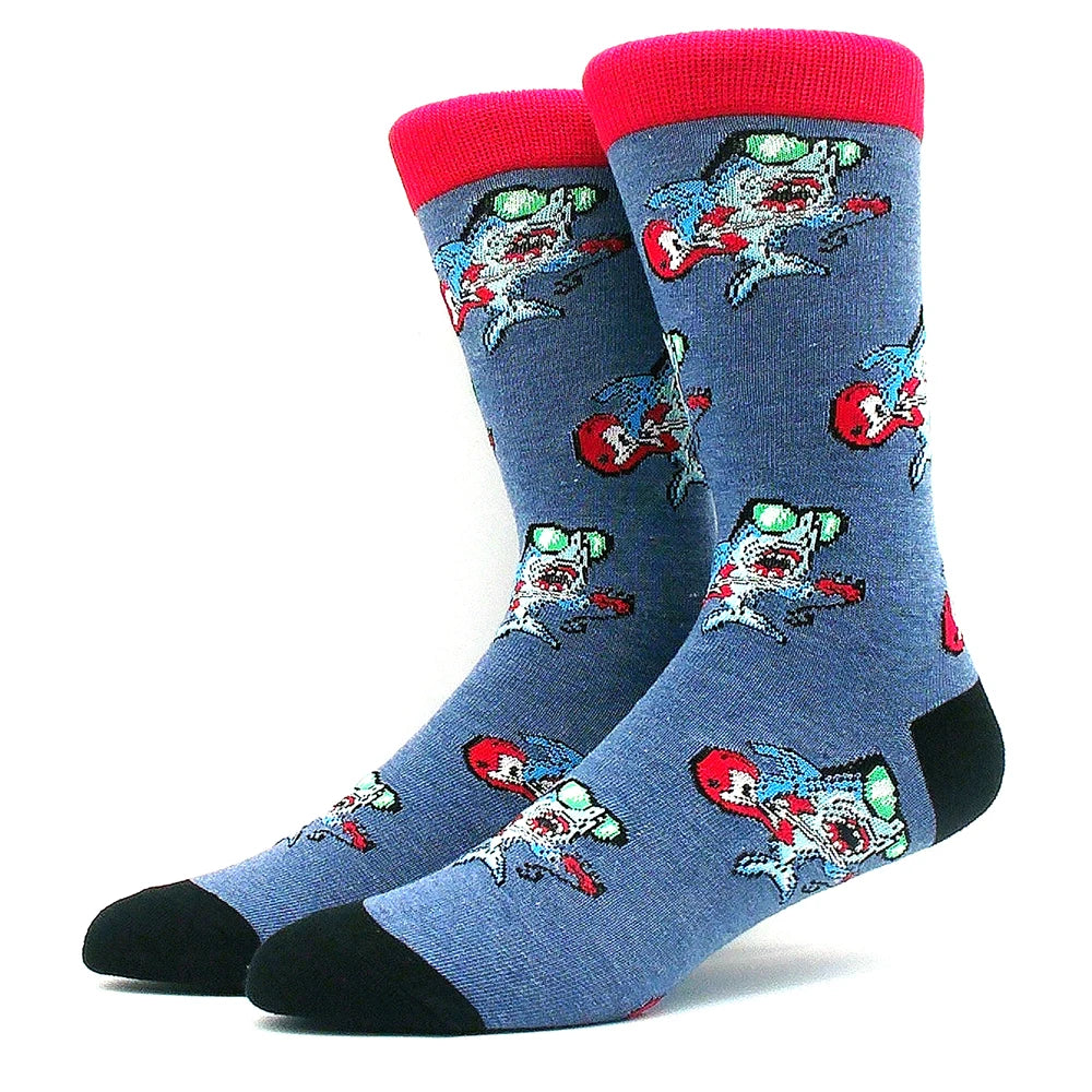 Cotton Happy Funny Socks Men Alien Planet