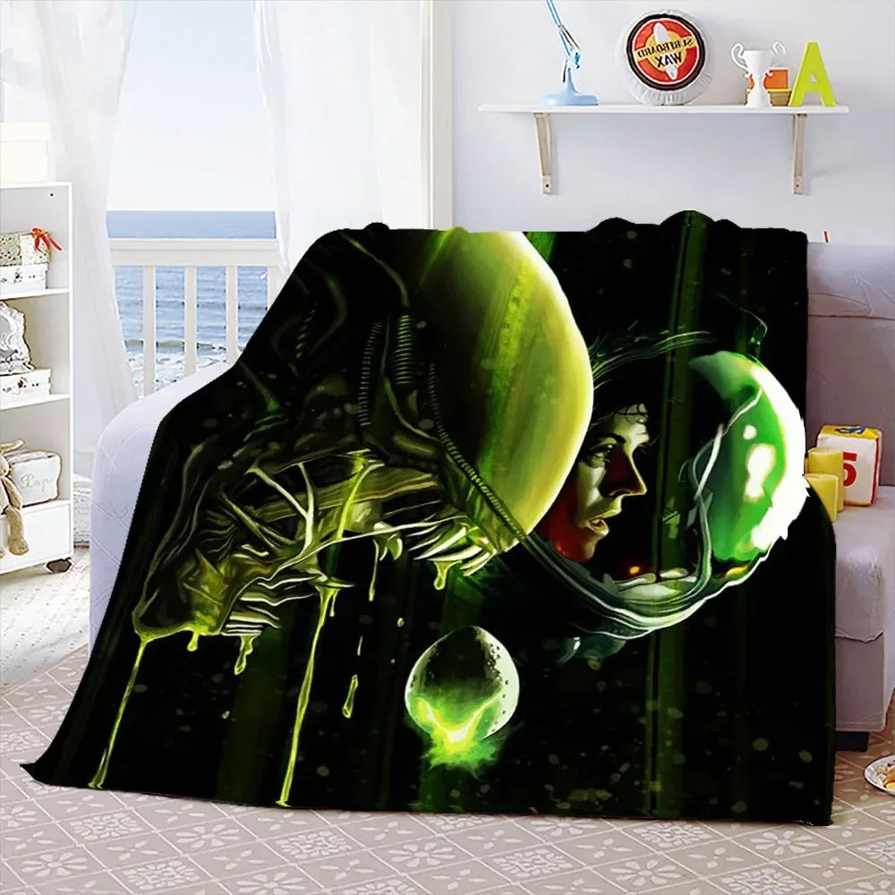 Aliens Movie Soft Throw Blanket Space Monster