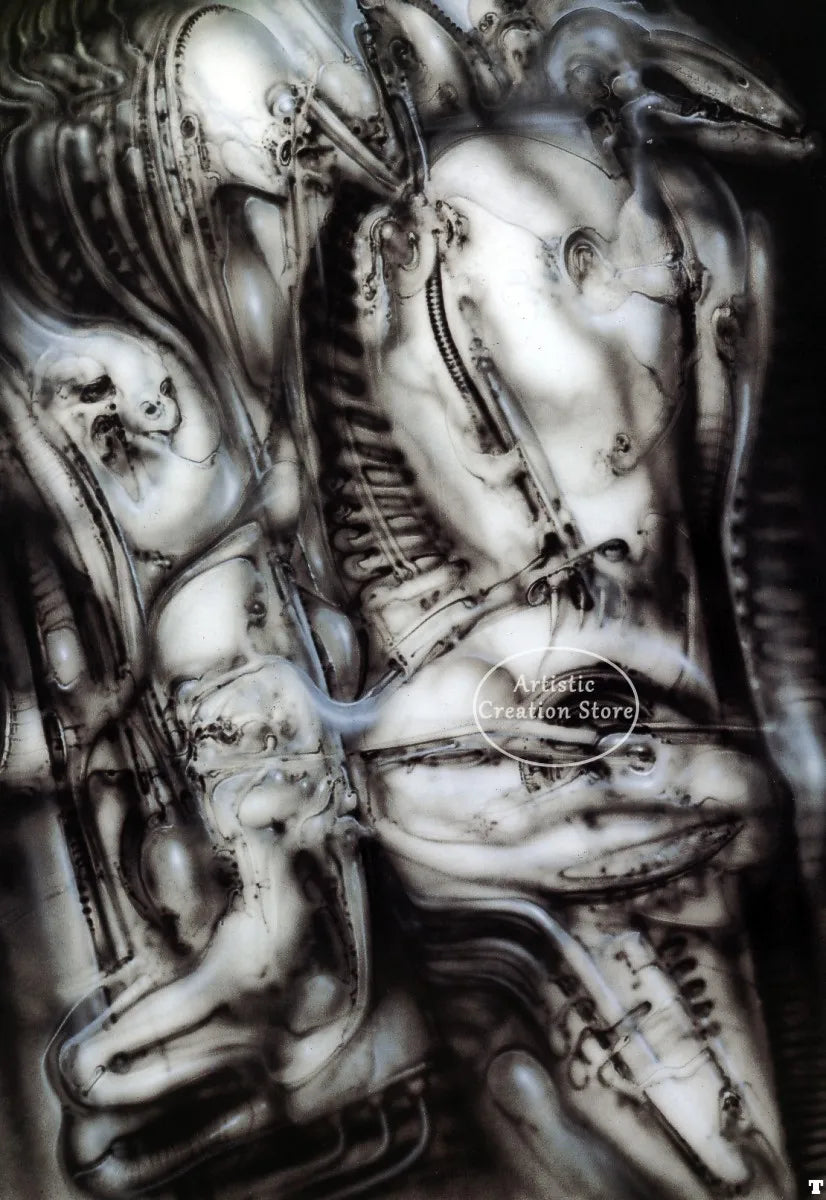 Hr Giger Li Ii Abstract Alien Retro Thriller Poster Wall