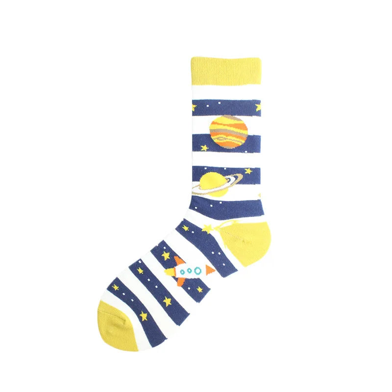 Painting Style Astronaut Men's Socks