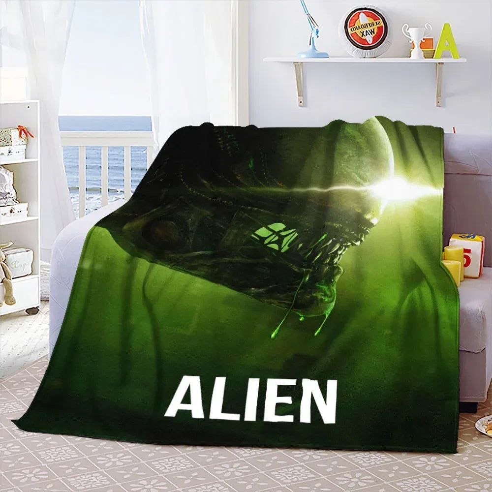 Aliens Movie Soft Throw Blanket Space Monster