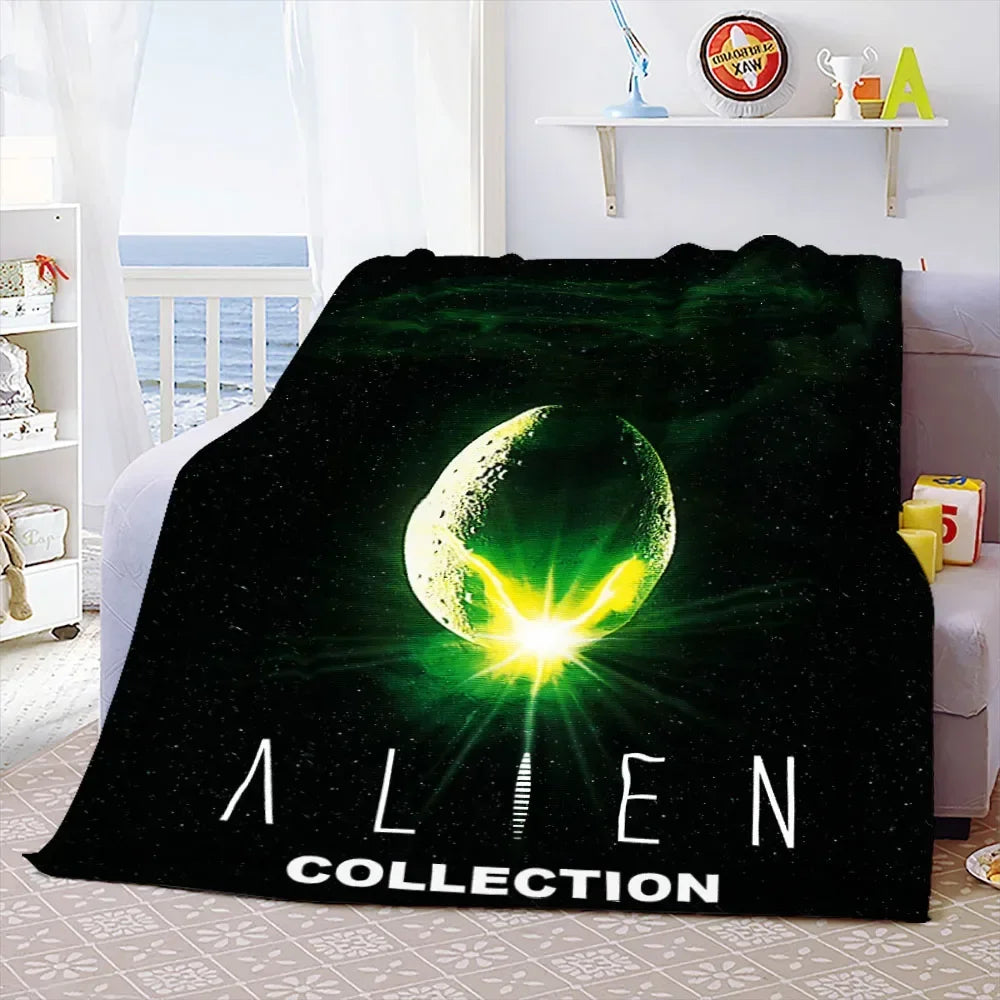 Aliens Movie Soft Throw Blanket Space Monster