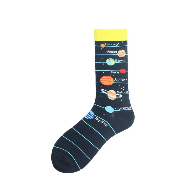 Painting Style Astronaut Men's Socks