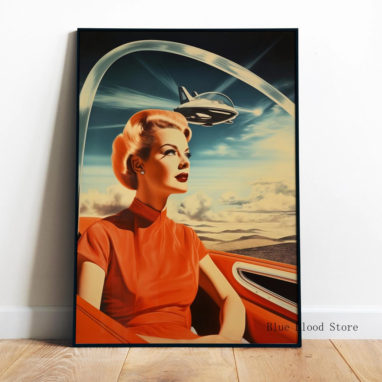 Aliens Vintage Sci Fi Poster 50s