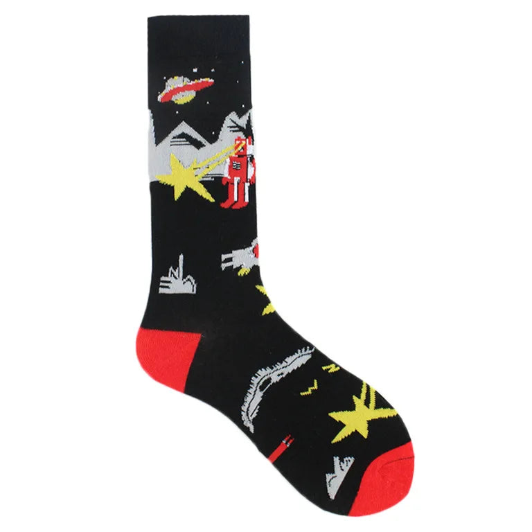 Painting Style Astronaut Men's Socks