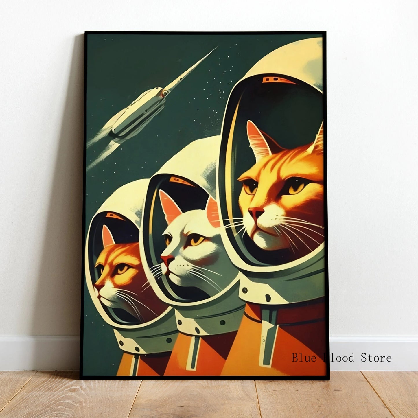 Aliens Vintage Sci Fi Poster 50s