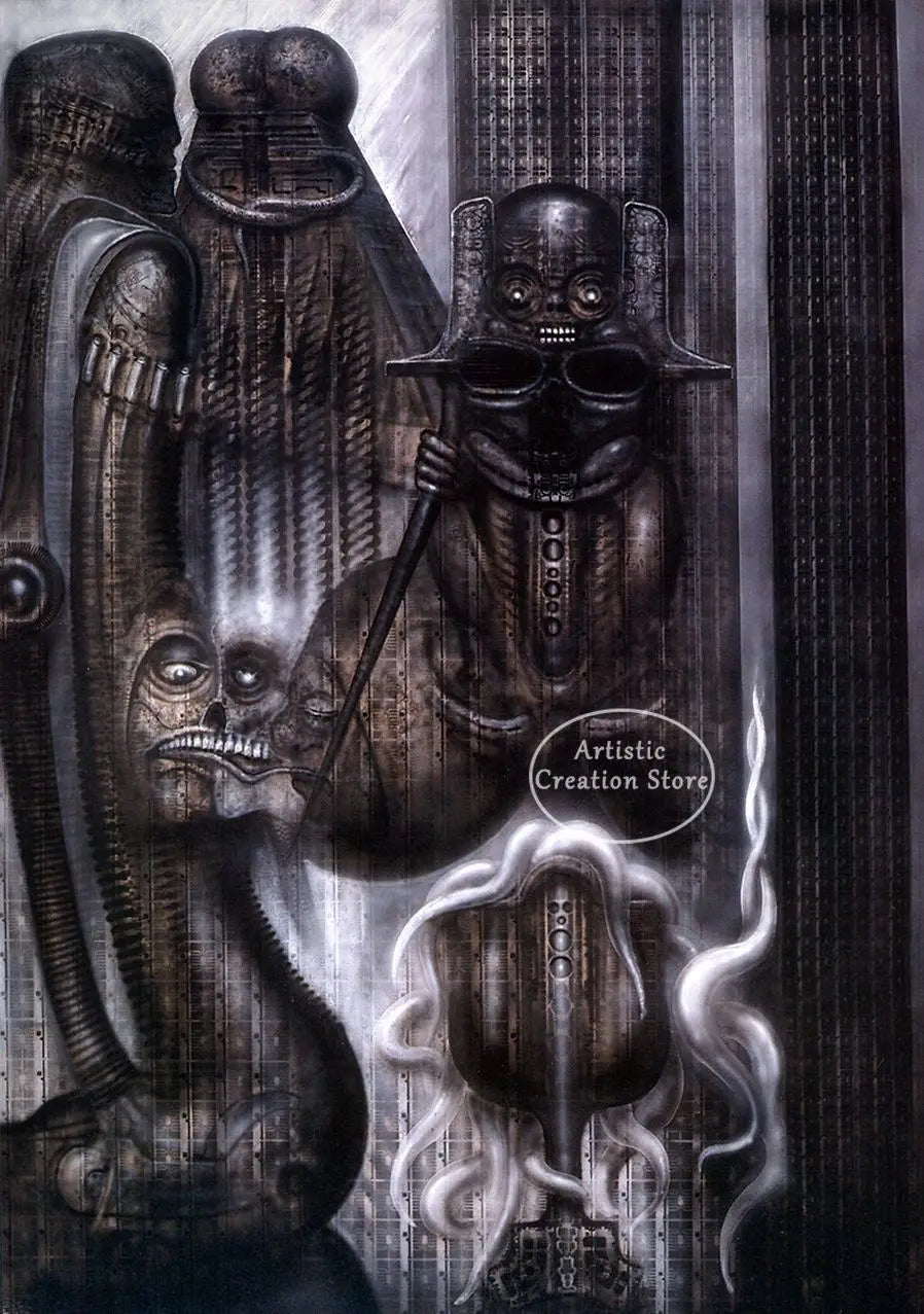 Hr Giger Li Ii Abstract Alien Retro Thriller Poster Wall
