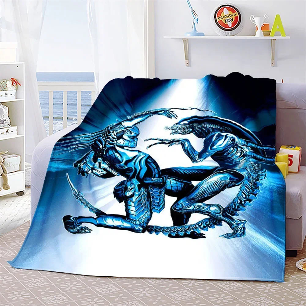 Aliens Movie Soft Throw Blanket Space Monster