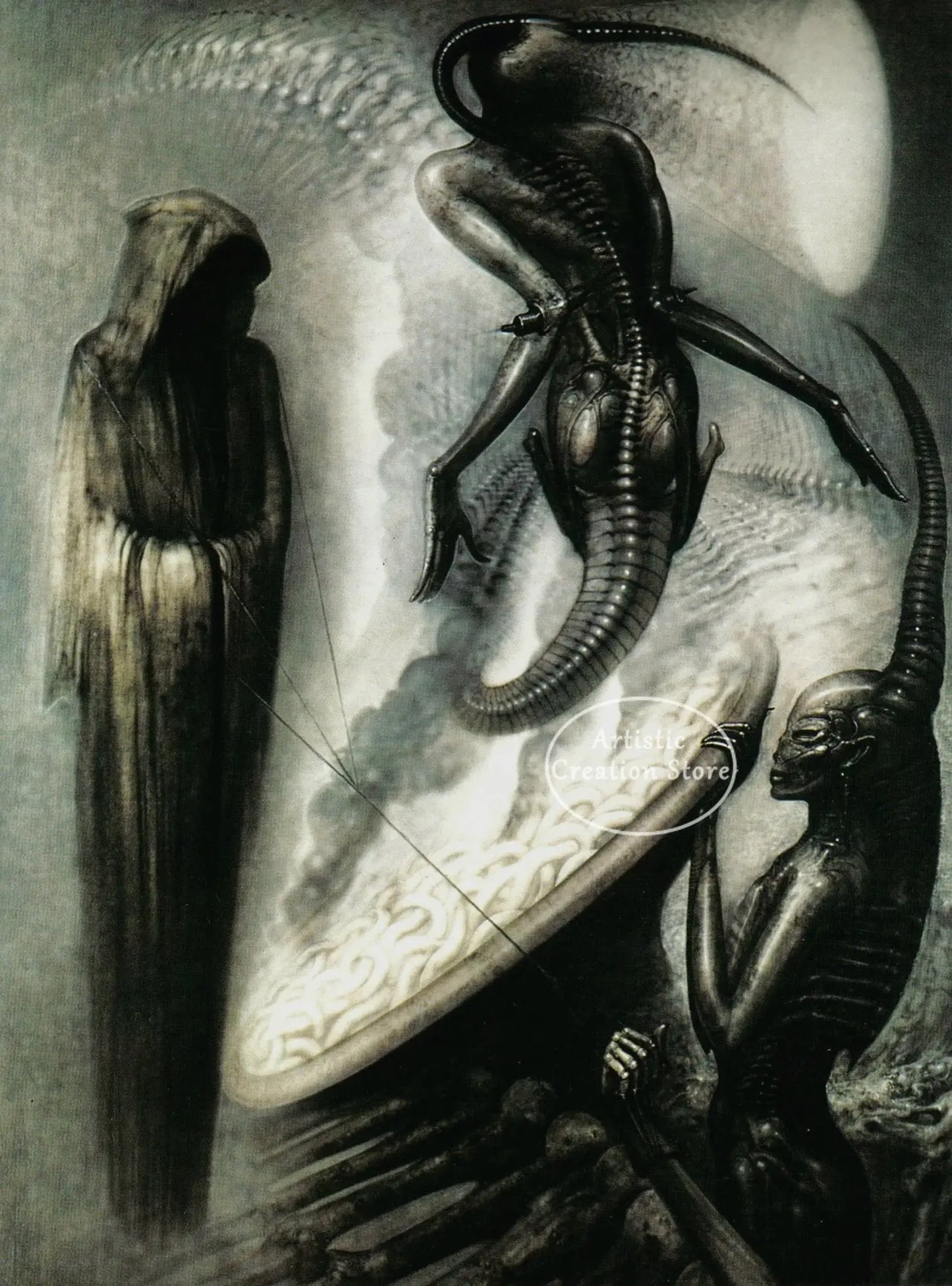 Hr Giger Li Ii Abstract Alien Retro Thriller Poster Wall