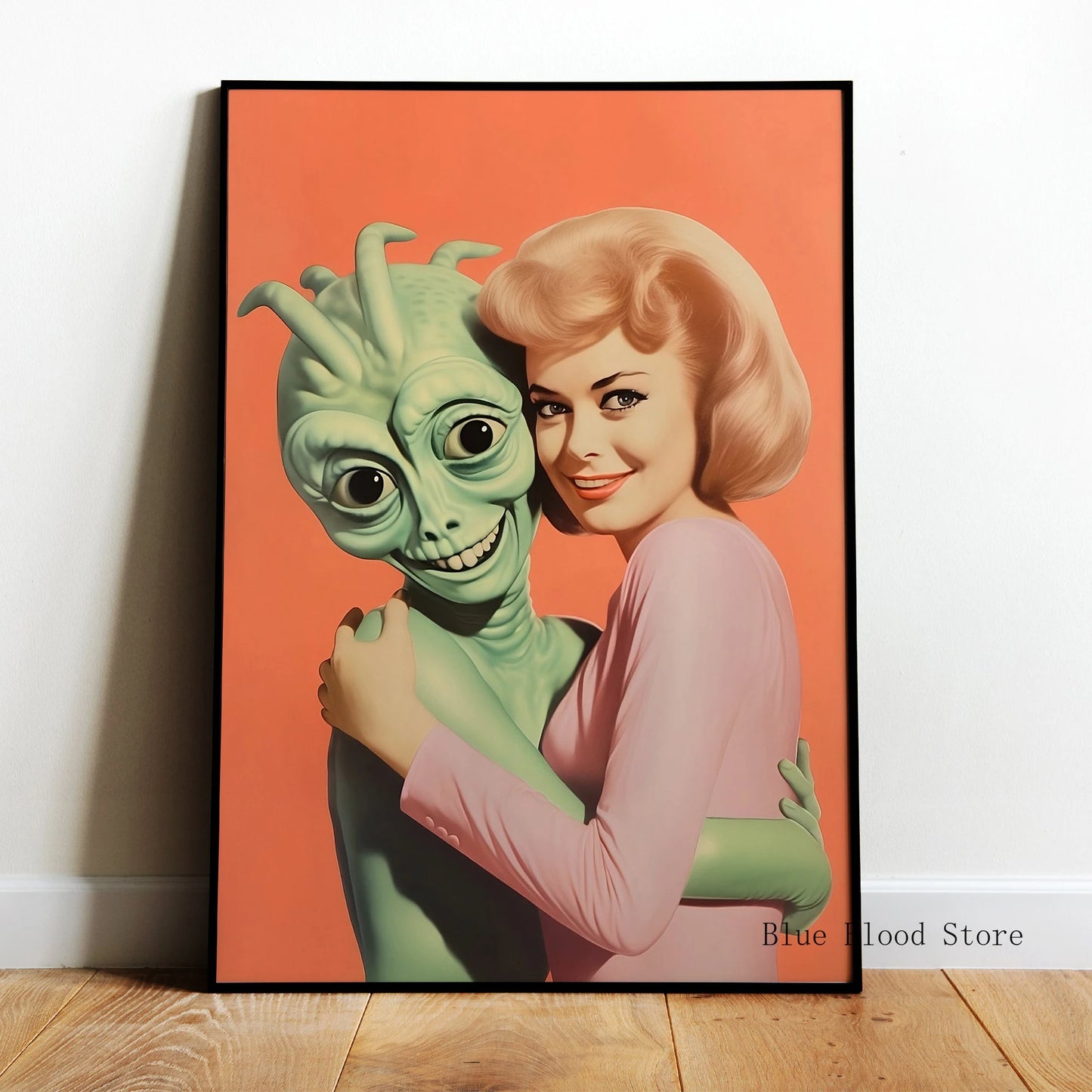 Aliens Vintage Sci Fi Poster 50s
