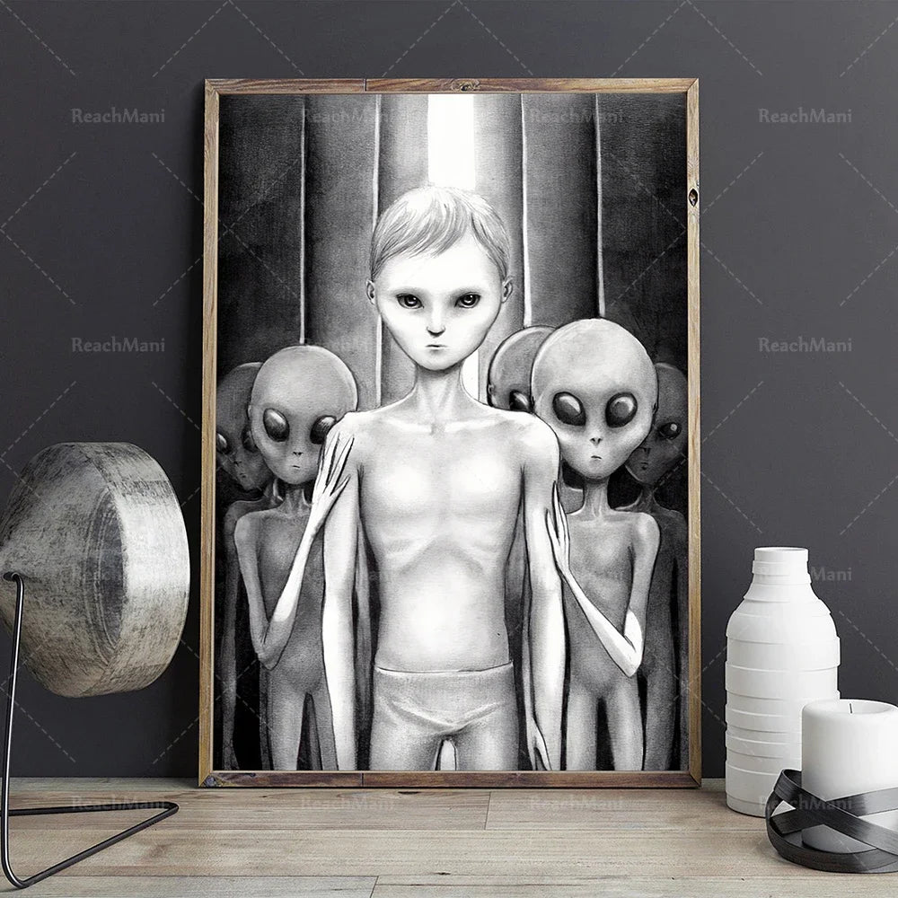 UFO Poster/UFO Alien Poster/Alien Scream Poster