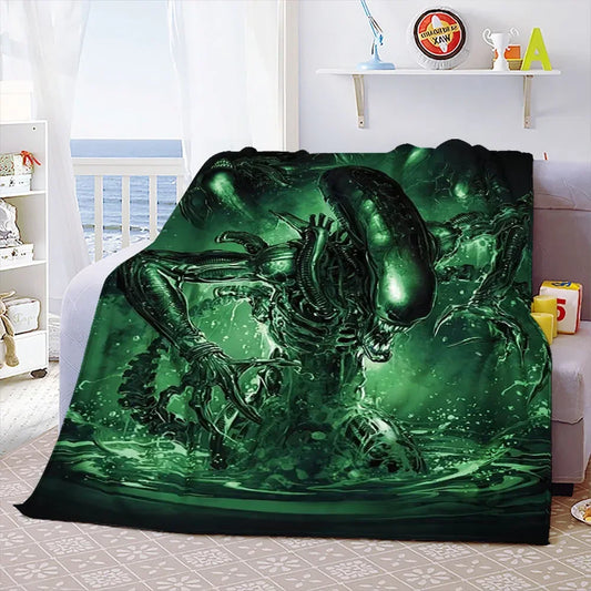 Aliens Movie Soft Throw Blanket Space Monster