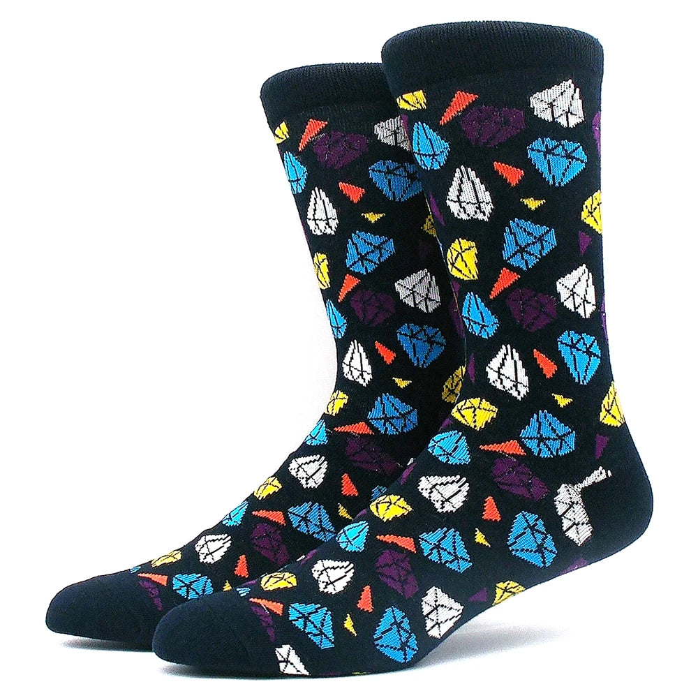 Cotton Happy Funny Socks Men Alien Planet