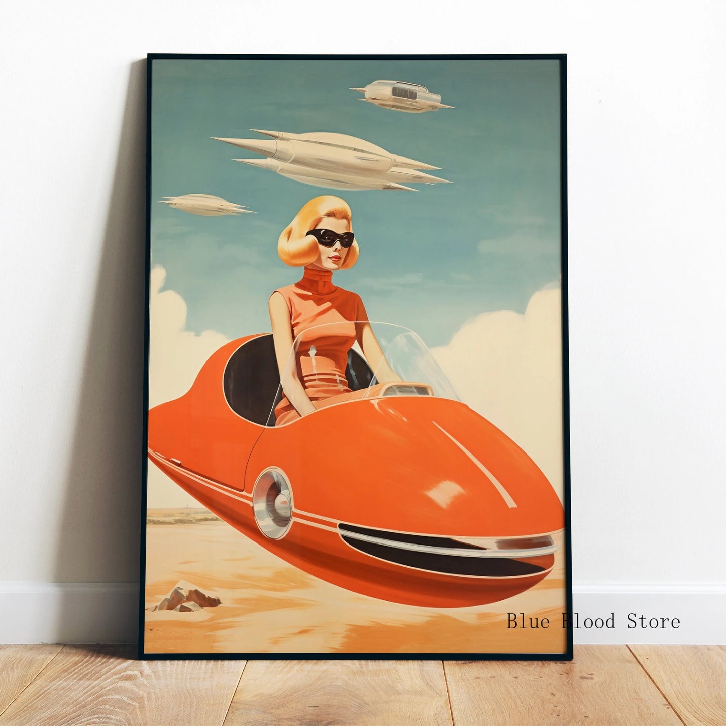 Aliens Vintage Sci Fi Poster 50s