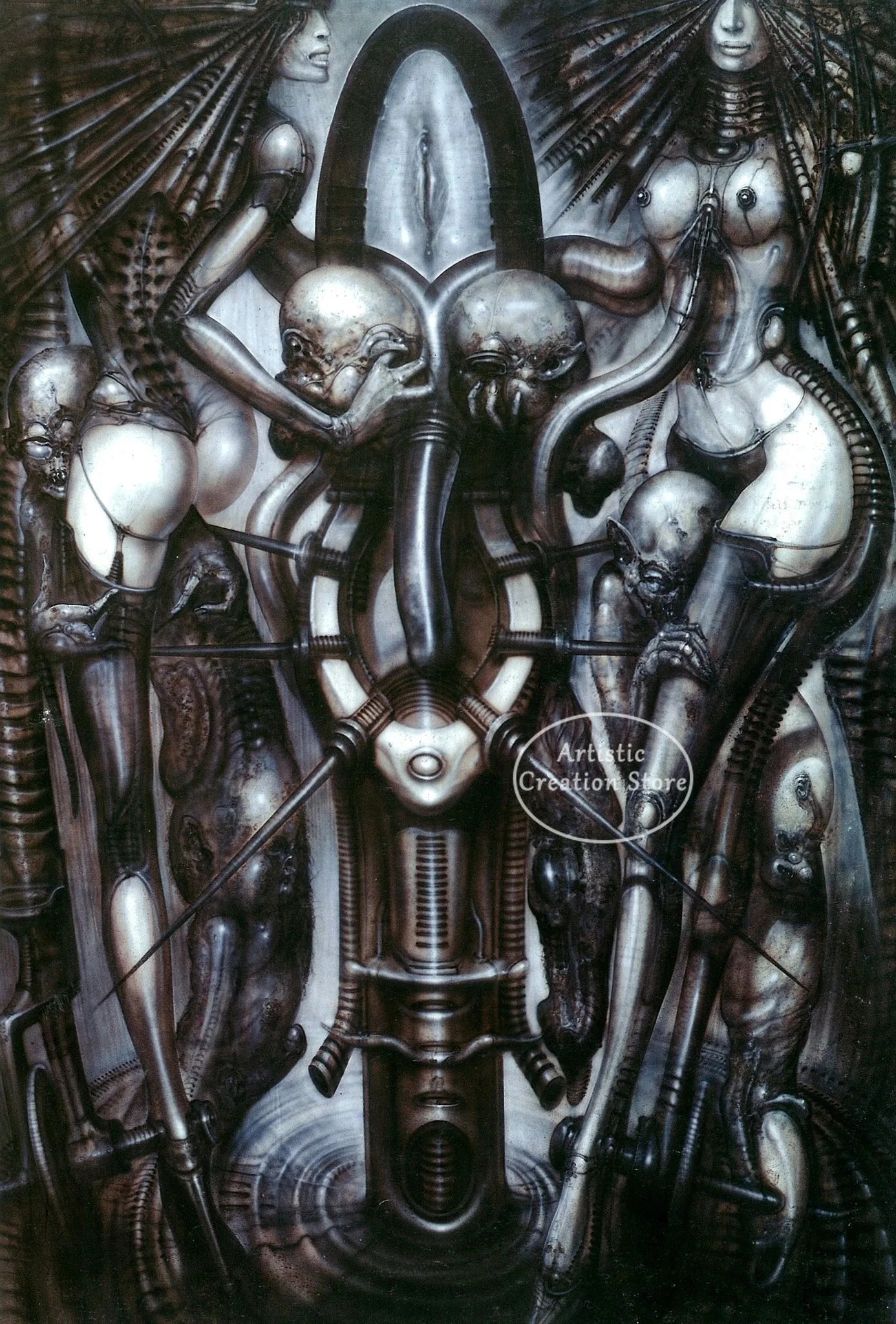 Hr Giger Li Ii Abstract Alien Retro Thriller Poster Wall