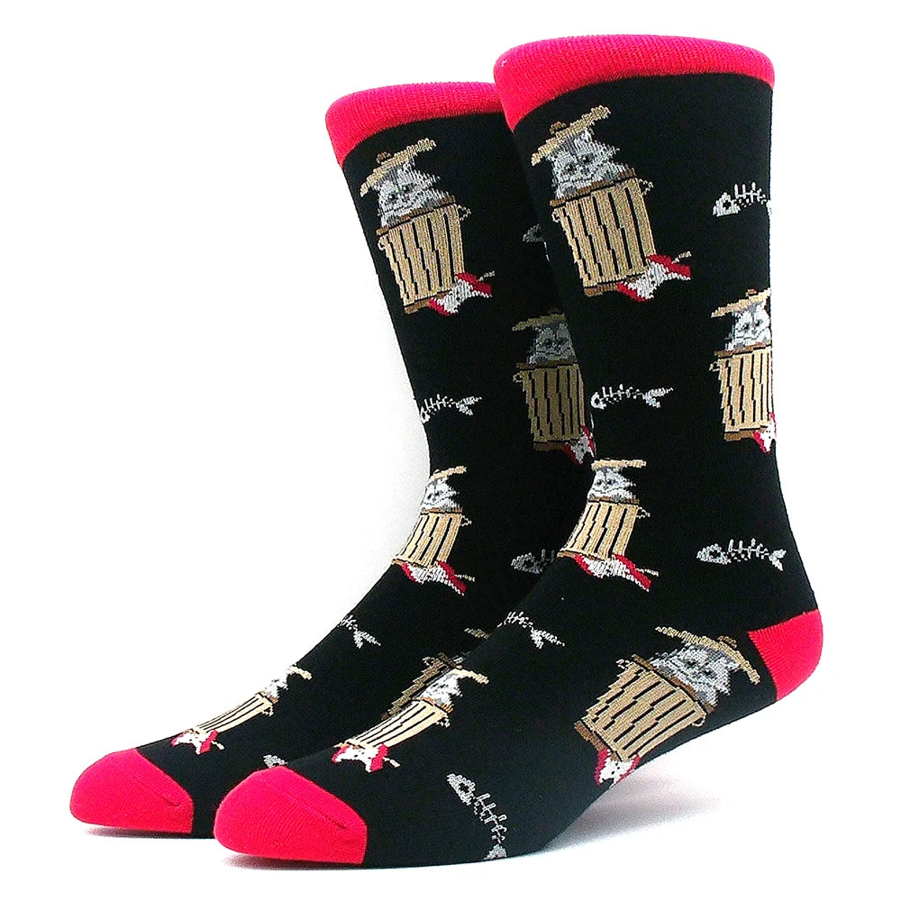 Cotton Happy Funny Socks Men Alien Planet