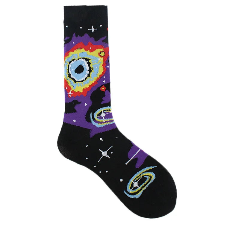 Painting Style Astronaut Men's Socks