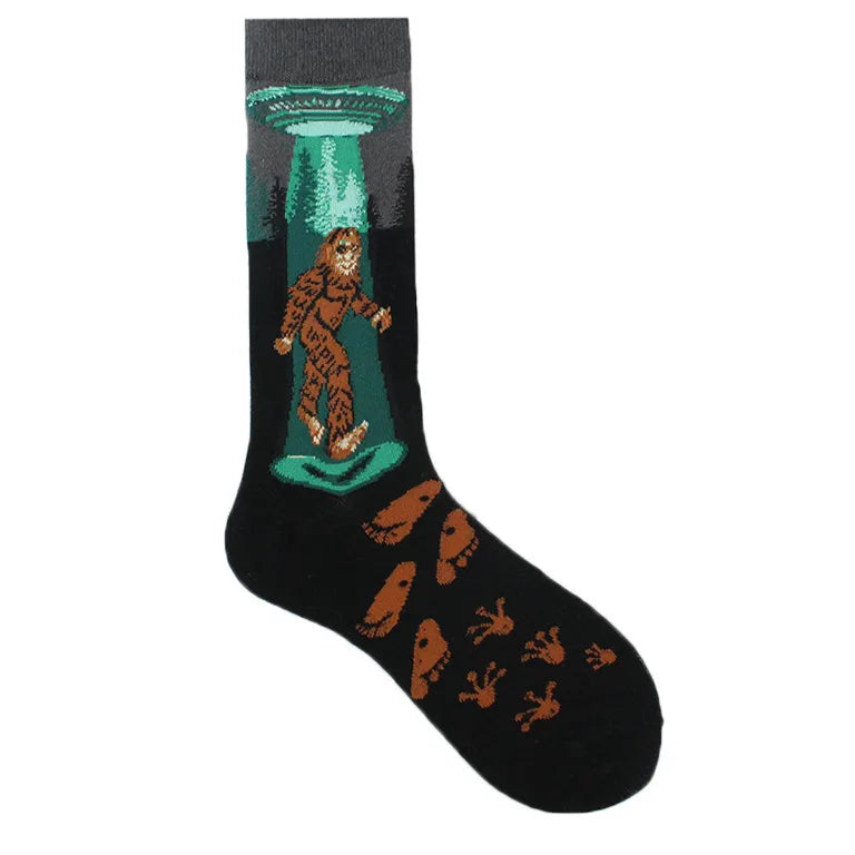 Painting Style Astronaut Men's Socks