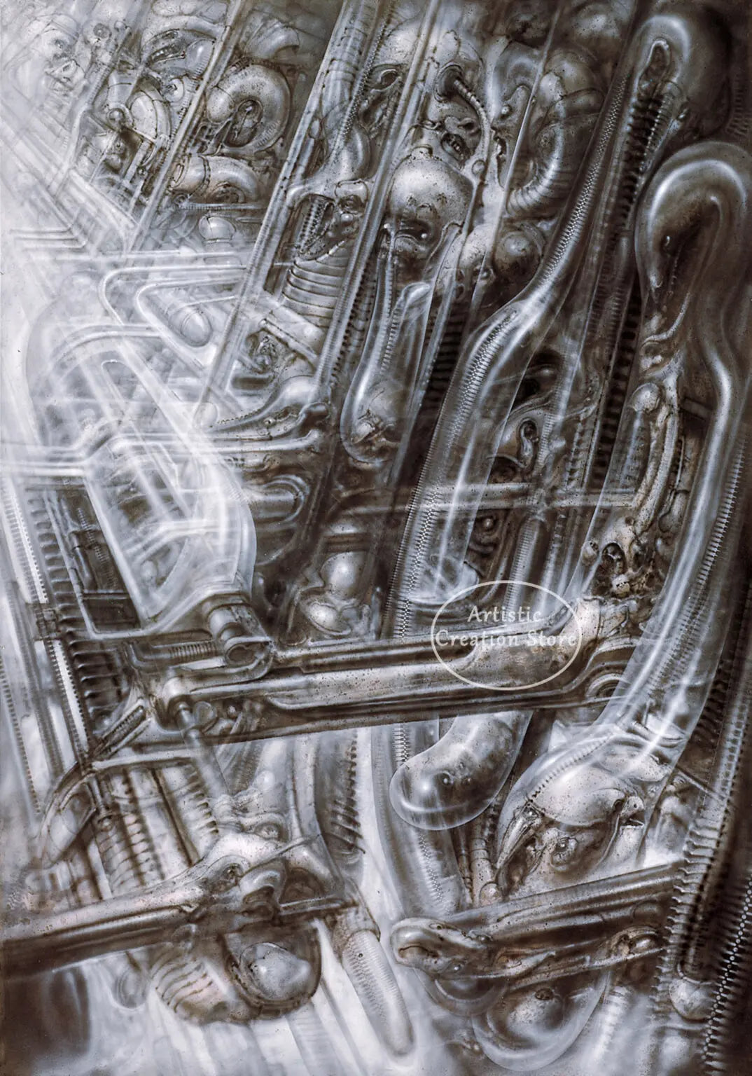 Hr Giger Li Ii Abstract Alien Retro Thriller Poster Wall