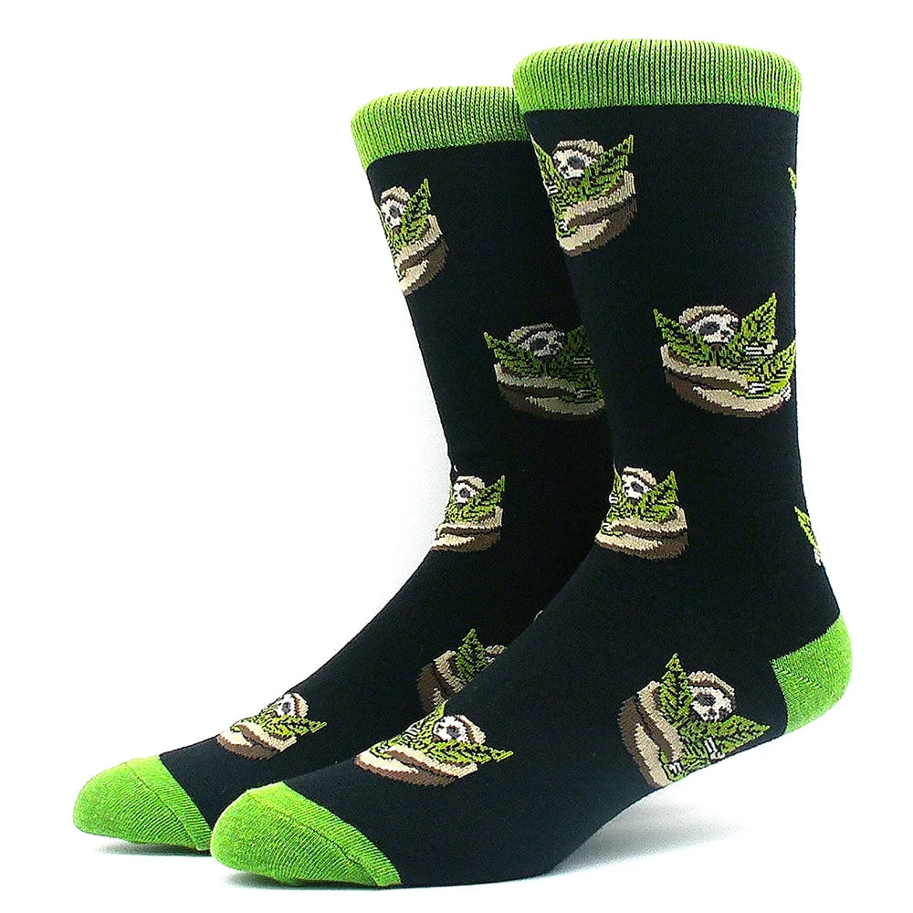 Cotton Happy Funny Socks Men Alien Planet