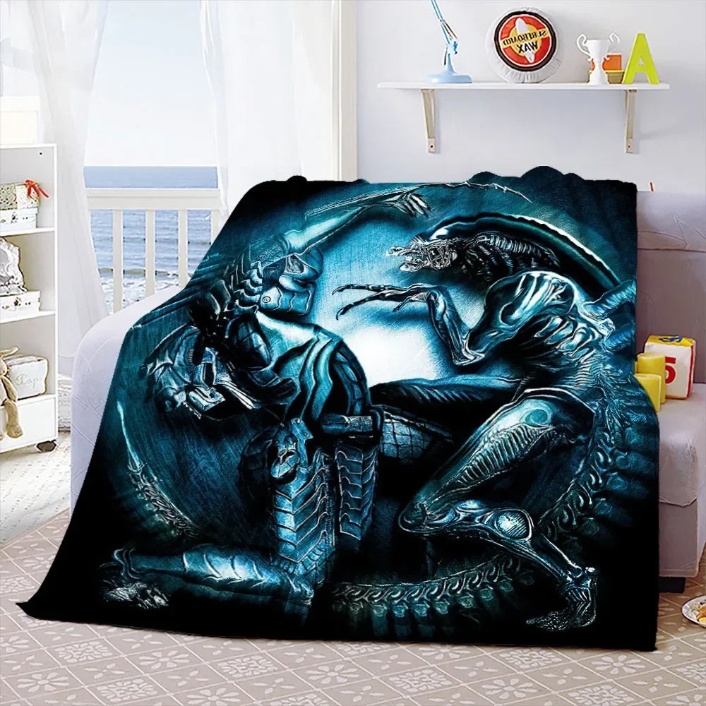 Aliens Movie Soft Throw Blanket Space Monster