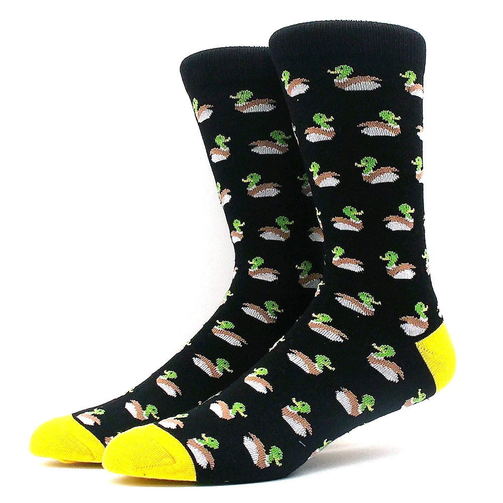 Cotton Happy Funny Socks Men Alien Planet
