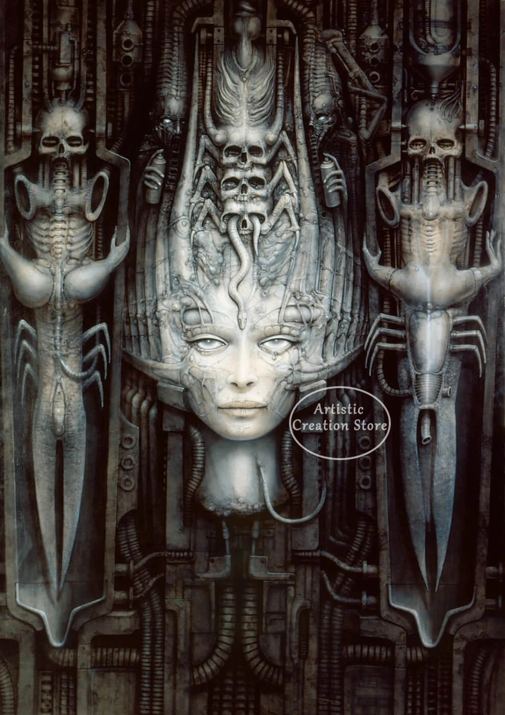 Hr Giger Li Ii Abstract Alien Retro Thriller Poster Wall