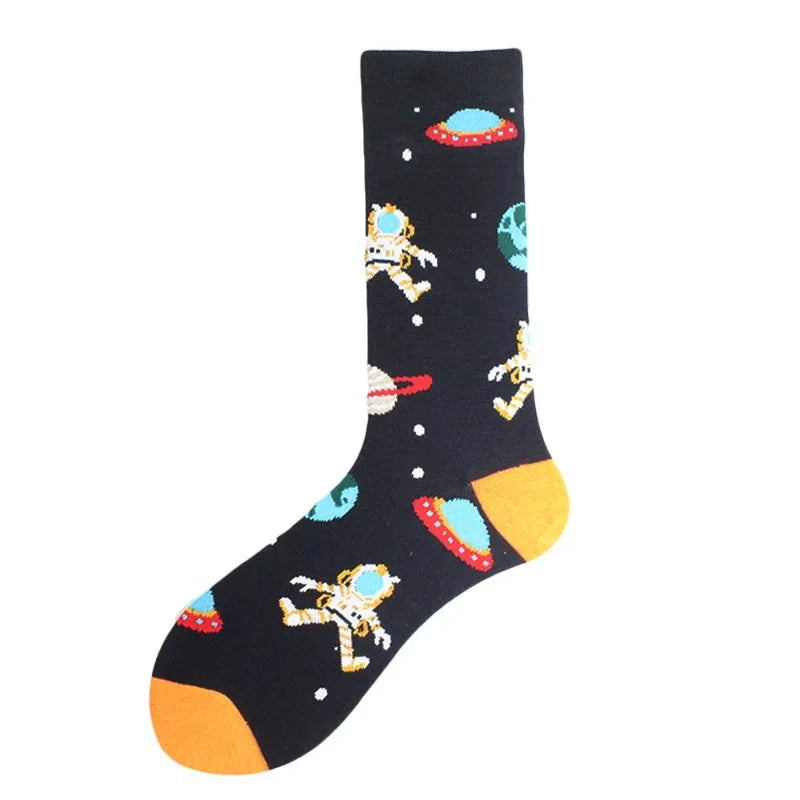 Painting Style Astronaut Men's Socks