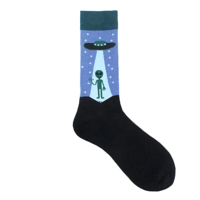 Painting Style Astronaut Men's Socks