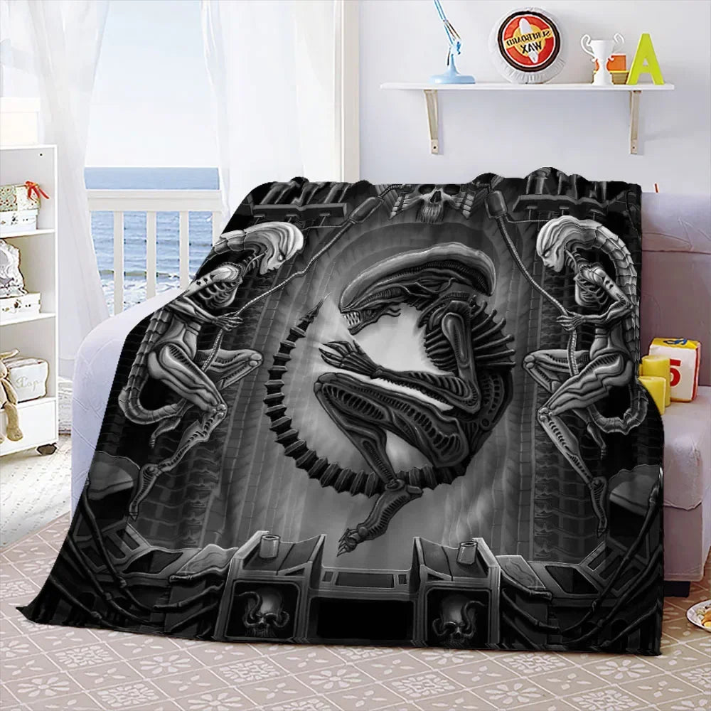Aliens Movie Soft Throw Blanket Space Monster