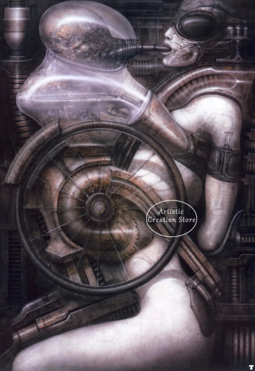 Hr Giger Li Ii Abstract Alien Retro Thriller Poster Wall