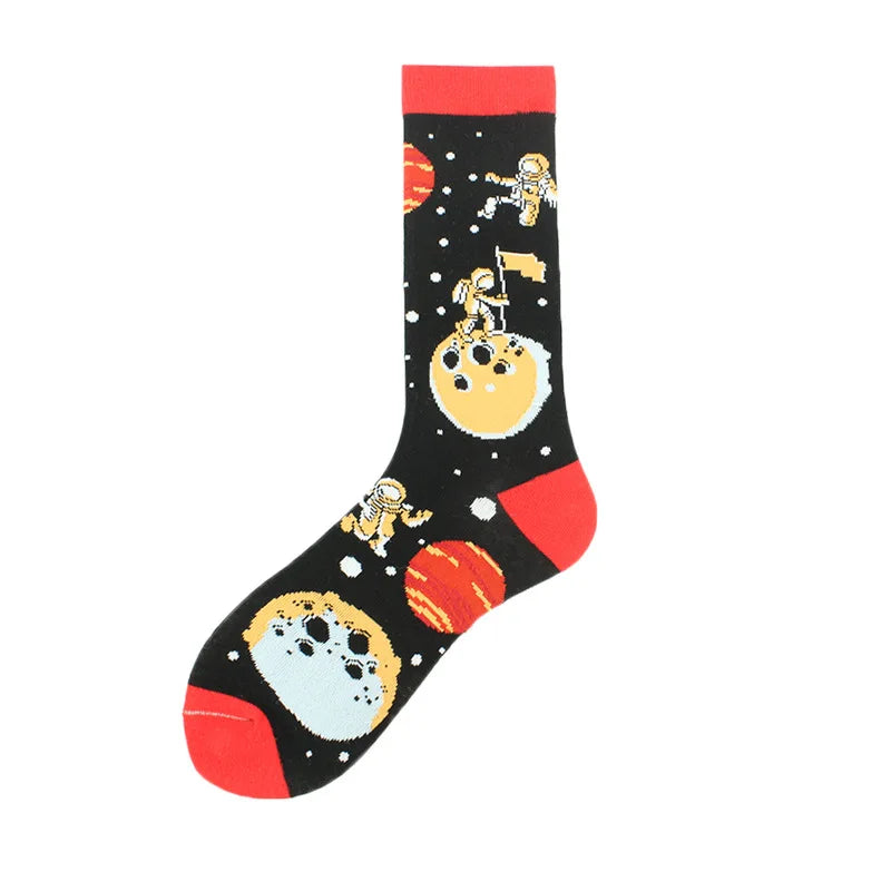 Painting Style Astronaut Men's Socks