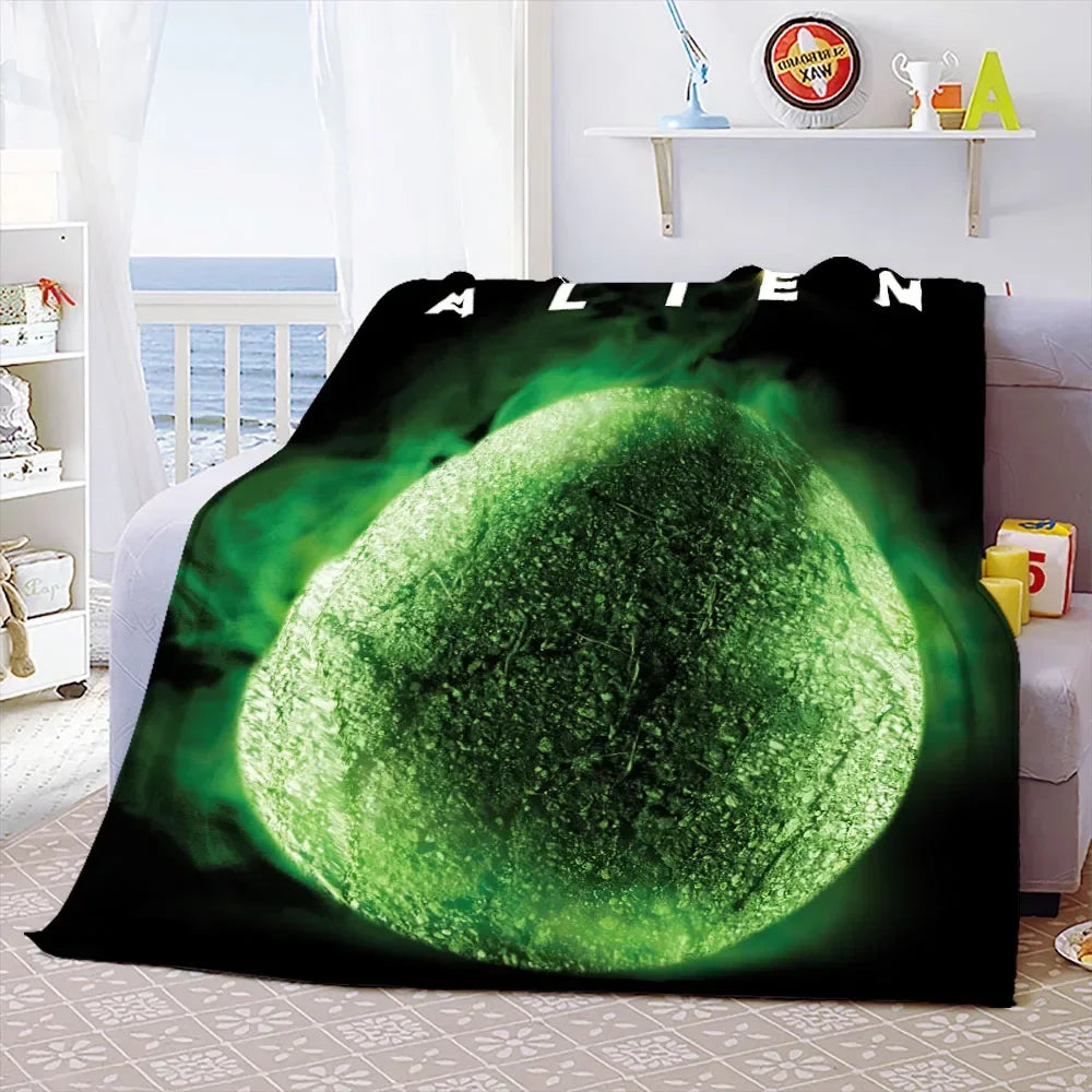 Aliens Movie Soft Throw Blanket Space Monster