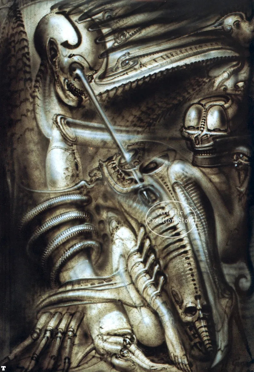 Hr Giger Li Ii Abstract Alien Retro Thriller Poster Wall