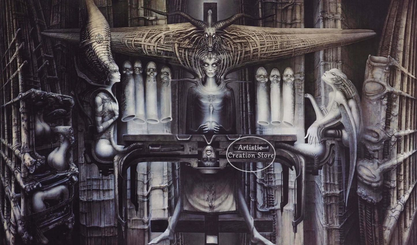 Hr Giger Li Ii Abstract Alien Retro Thriller Poster Wall