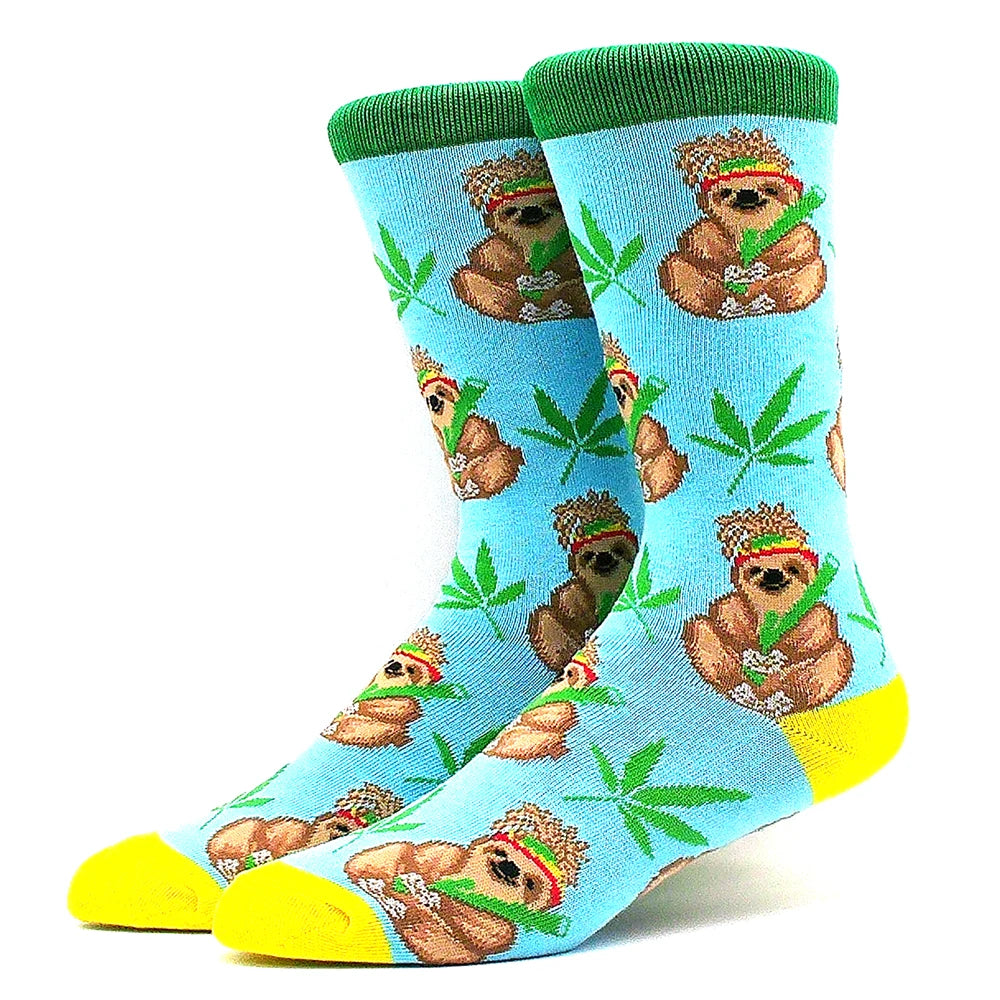 Cotton Happy Funny Socks Men Alien Planet