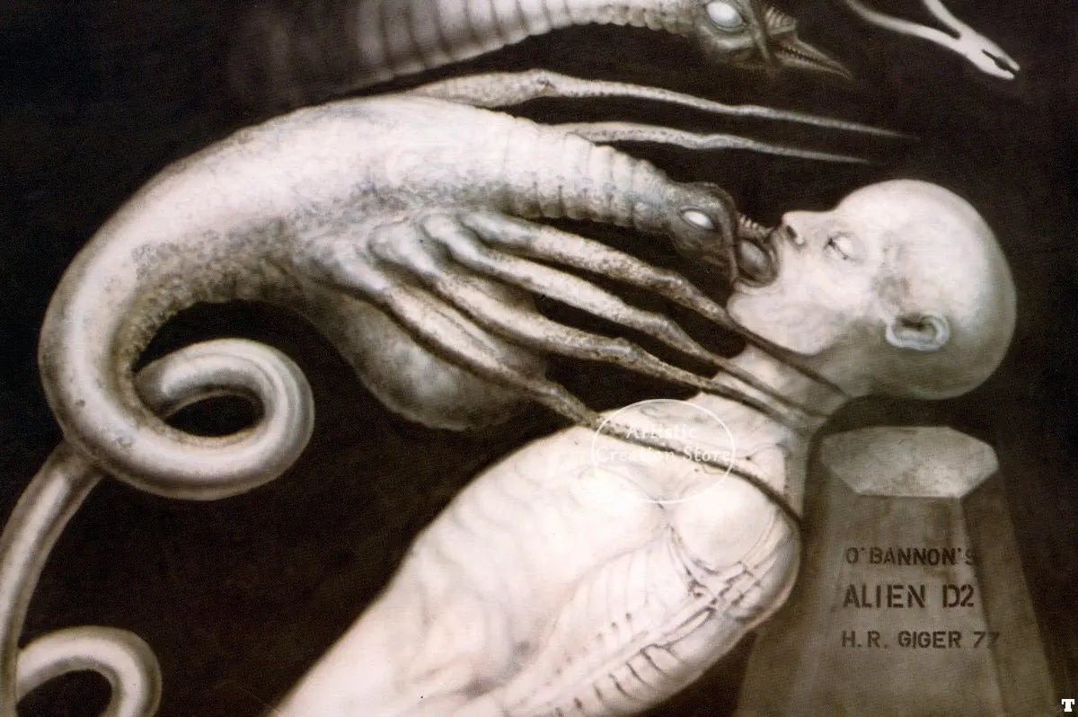 Hr Giger Li Ii Abstract Alien Retro Thriller Poster Wall