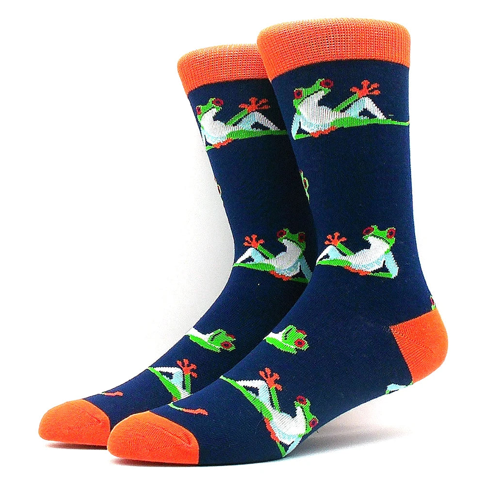 Cotton Happy Funny Socks Men Alien Planet