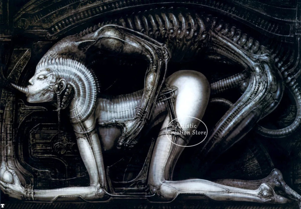 Hr Giger Li Ii Abstract Alien Retro Thriller Poster Wall