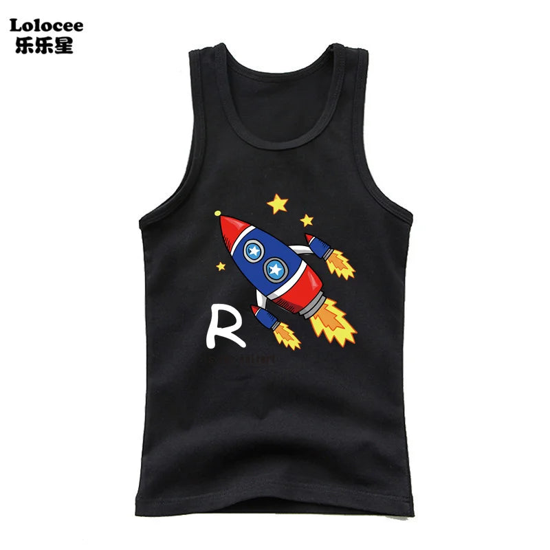 Funny Astronaut Graphic Print Tees O-Neck