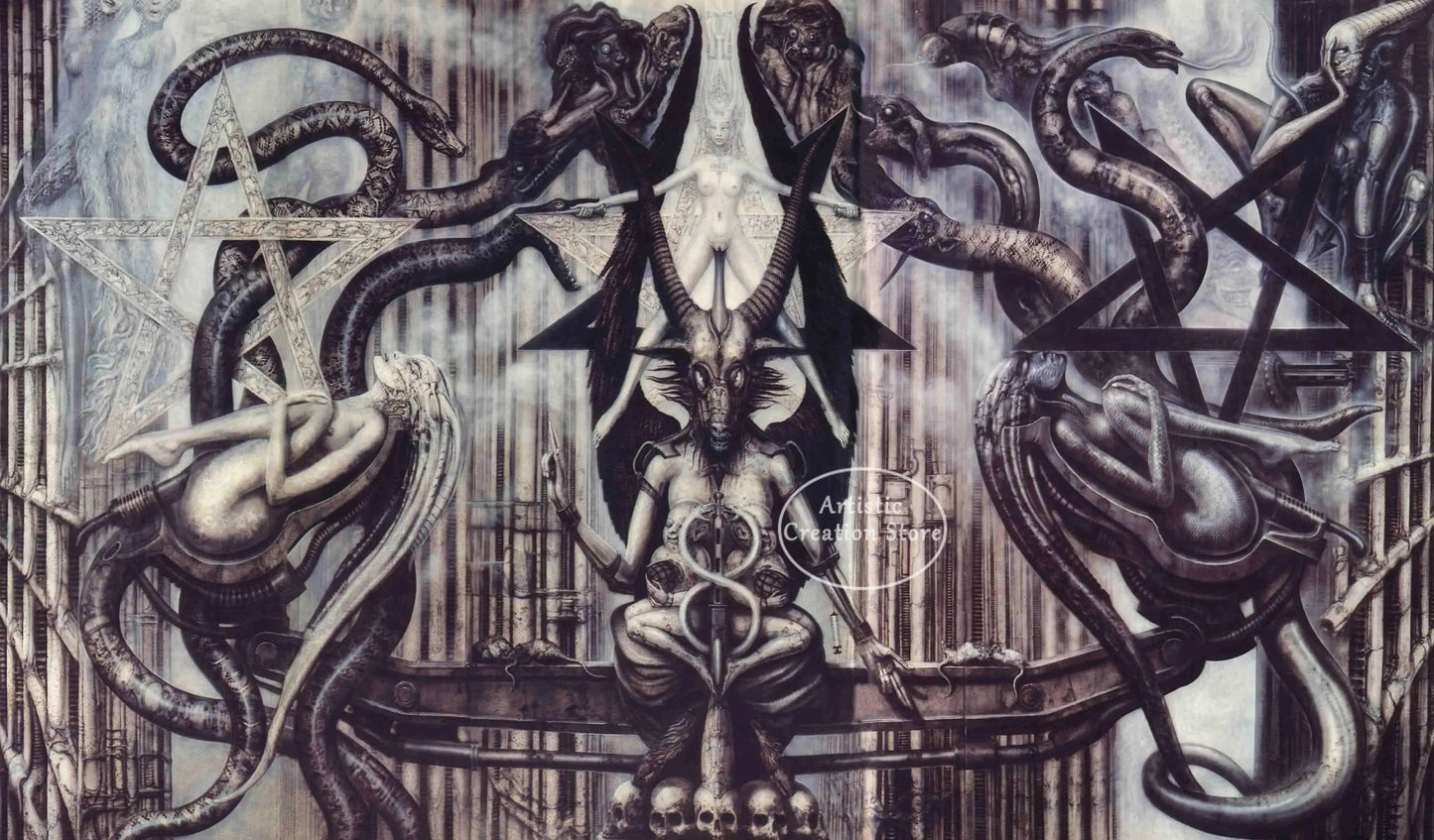 Hr Giger Li Ii Abstract Alien Retro Thriller Poster Wall
