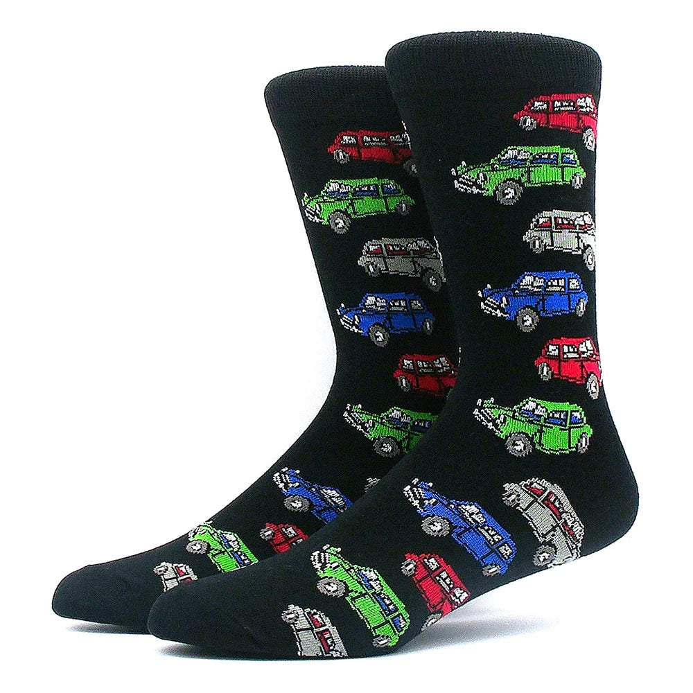 Cotton Happy Funny Socks Men Alien Planet