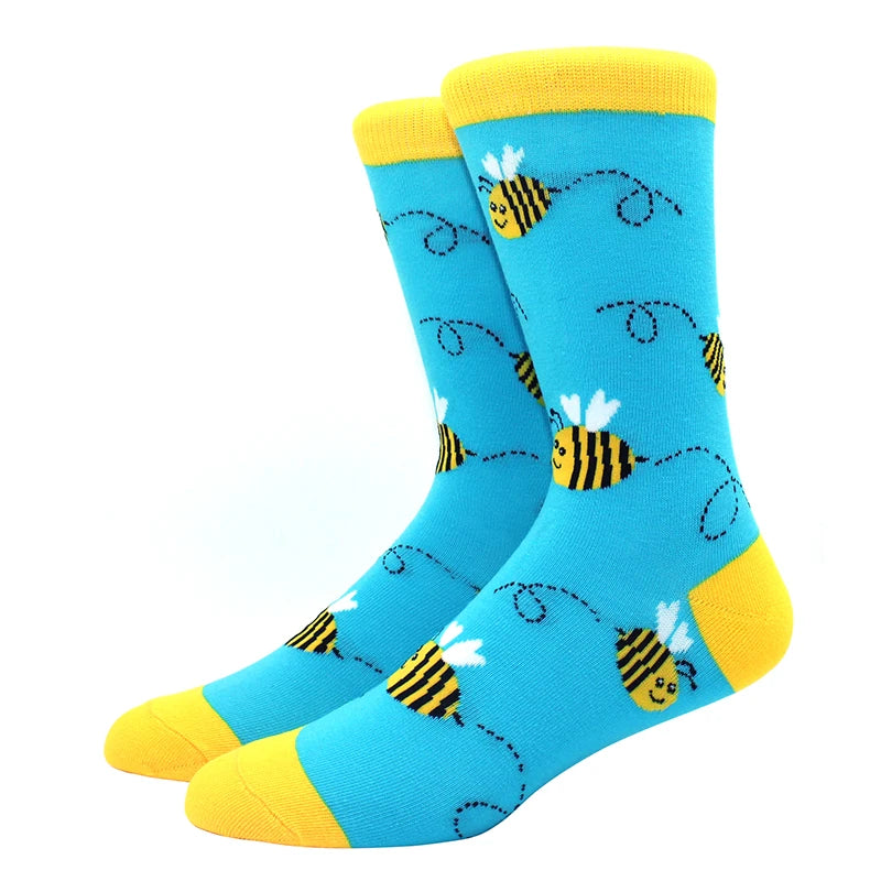 Cotton Happy Funny Socks Men Alien Planet