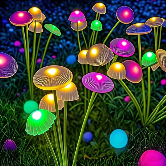 Solar Mushroom Garden Lights Dual Modes