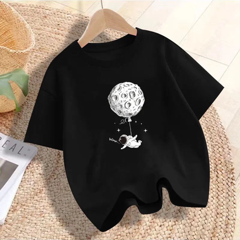 Kids Explore Space Astronaut Prints T-Shirt Boys