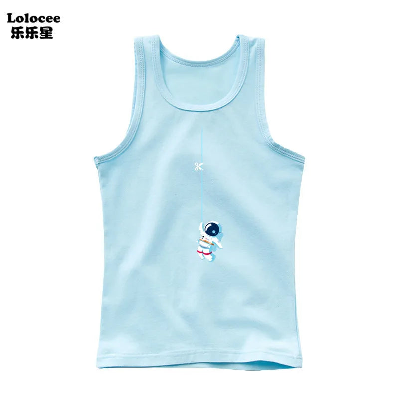Funny Astronaut Graphic Print Tees O-Neck