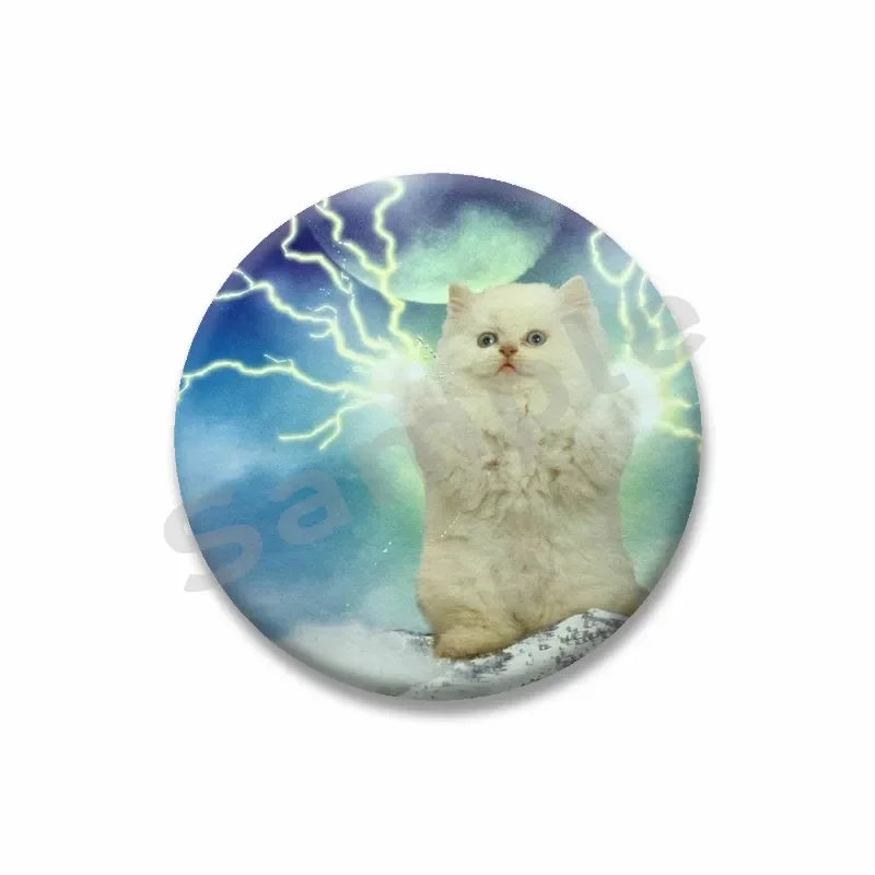 Rainbow Alien Cat Enamel Pin 32-75mm